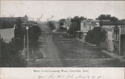 Main Street Looking West Glenville, NE Postcard Postcard Postcard