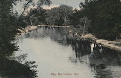 Blue River, Crete, Neb. Postcard