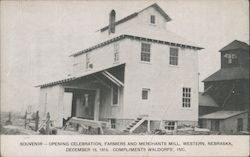 Souvenir - Opening Celebration, Farmers and Merchants Mill Western, NE Postcard Postcard Postcard