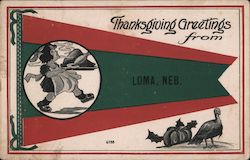 Thanksgiving Greetings from Loma, Neb. Nebraska Postcard Postcard Postcard