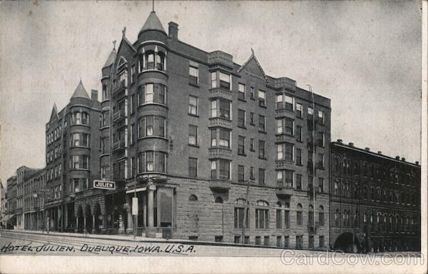 Hotel Julien Dubuque Ia Postcard