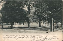 View of Williams Park, Broad and Williams Streets New London, CT Postcard Postcard Postcard