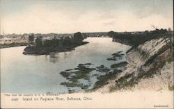 Island on Auglaize River Postcard