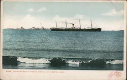 Outward Bound Passing Boston Light Postcard