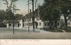 House in Which Reverend S.F. Smith Wrote "America" Postcard