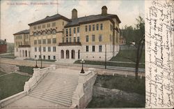 High School Building Fitchburg, MA Postcard Postcard Postcard