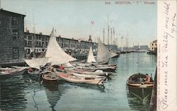 Boats at "T" Wharf Boston, MA Postcard Postcard Postcard