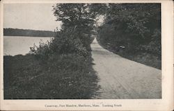 Causeway, Fort Meadow, Looking North Marlboro, MA Postcard Postcard Postcard