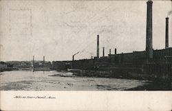 Mills on River Lowell, MA Postcard Postcard Postcard