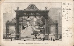 Welcome Arch and 17th St. Postcard