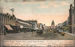 Congress Avenue, Looking Toward the Capitol Austin, TX Postcard Postcard Postcard