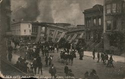 Fire, Golden Gate Near Hyde Street - April 18, 1906 San Francisco, CA Postcard Postcard Postcard