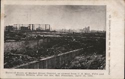 Ruins of Market Street District Postcard