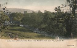 View of the Cocalico Creek and Meadow from Zion Hill Ephrata, PA Postcard Postcard Postcard