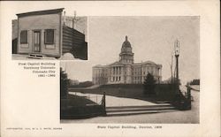 First Capitol Building and State Capitol Building Postcard