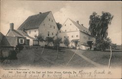 Rear View of the Saal and Sister House Ephrata, PA Postcard Postcard Postcard