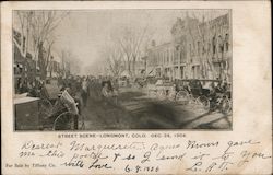 Street Scene - December 24, 1904 Postcard