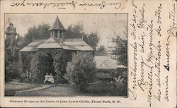 Summer House on the Lawn of John Lewis Childs Postcard