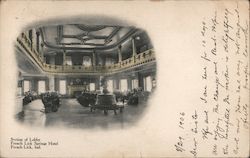 Section of Lobby French Lick Springs Hotel Postcard