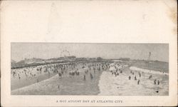 A Hot August Day at the Beach Postcard