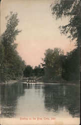 Boating on the Blue Postcard