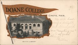 Whitin Library, Doane College Postcard