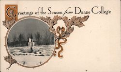 Greetings of the Season From Doane College Postcard