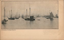 At Anchor, Portland Harbor Maine Postcard Postcard Postcard