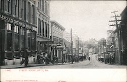 Street Scene Bath, ME Postcard Postcard Postcard