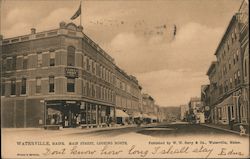 Main Street Looking North Waterville, ME Postcard Postcard Postcard