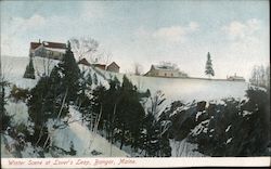 Winter Scene at Lover's Leap Bangor, ME Postcard Postcard Postcard