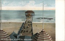 Old Orchard Pier looking seaward Postcard