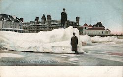 Ice Formation at Beach Old Orchard Beach, ME Postcard Postcard Postcard