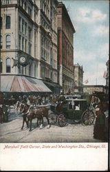 Marshall Field Corner, State and Washington Sts. Postcard