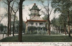 Garfield Park, Pagoda at Mineral Spring Postcard