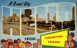 A Great Big Hello From Houston Texas Postcard Postcard