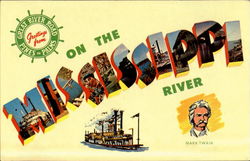 Greetings From The Mississippi River Large Letter Postcard Postcard