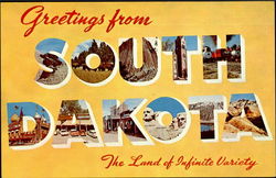 Greetings From South Dakota Postcard