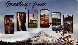 Greetings From Oregon Postcard