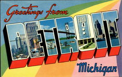 Greetings From Detroit Postcard