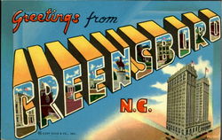 Greetings From Greensboro Postcard