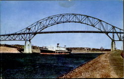 Boat Passing Under Sagamore Bridge Postcard