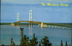 The Mackinac Bridge Michigan Postcard Postcard