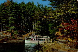 Autumn At Wisconsin Dells Boats, Ships Postcard Postcard