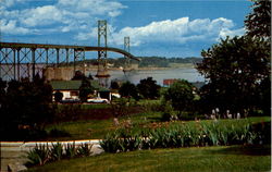 Mt. Hope Bridge Newport, RI Postcard Postcard