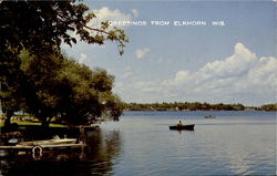 Greetings From Elkhorn Wisconsin Postcard Postcard