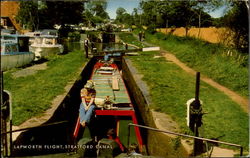 Lapworth Flight Stratford Canal Postcard Postcard