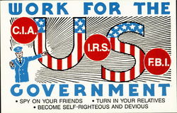 Work For U. S. Government Postcard