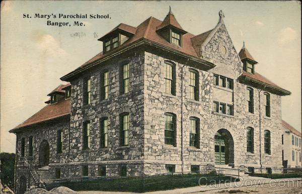 St. Mary's Parochial School Bangor, ME Postcard