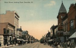 Main Street, looking east Postcard